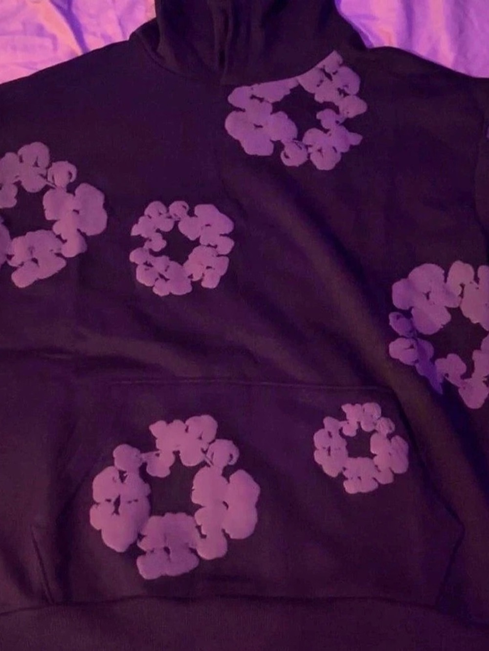 Denim Tears Cotton Monochrome Wreath Hooded Sweatshirt